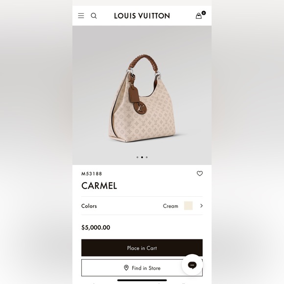 Fall 2021 (view on stamp tag) Louis Vuitton CARMEL - Picture 3 of 12